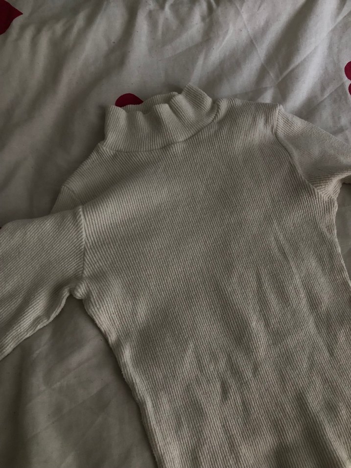 Beyaz Kadın Fitilli Triko Balıkçı Kazak - Görsel 3