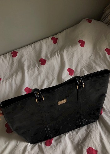 Parlak Siyah Desenli Deri Kadın Çanta - Görsel 2