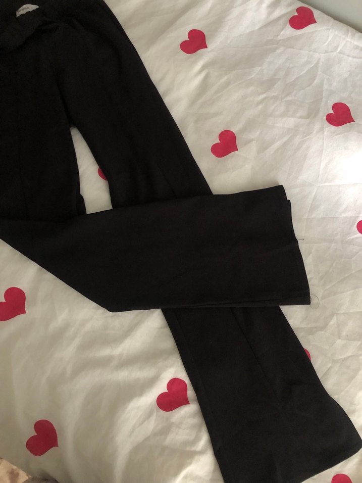 Siyah Kadın Midi Kumaş Pantolon - Görsel 3