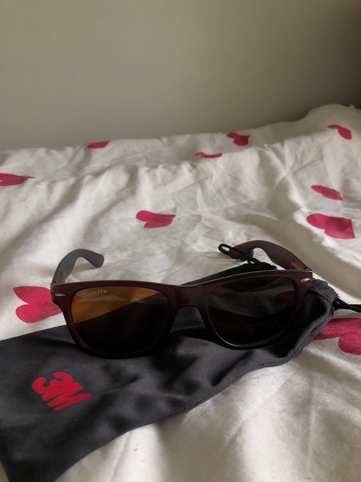 Bordo Kadın Gözlük, Fırfırlı Detaylı - Görsel 2