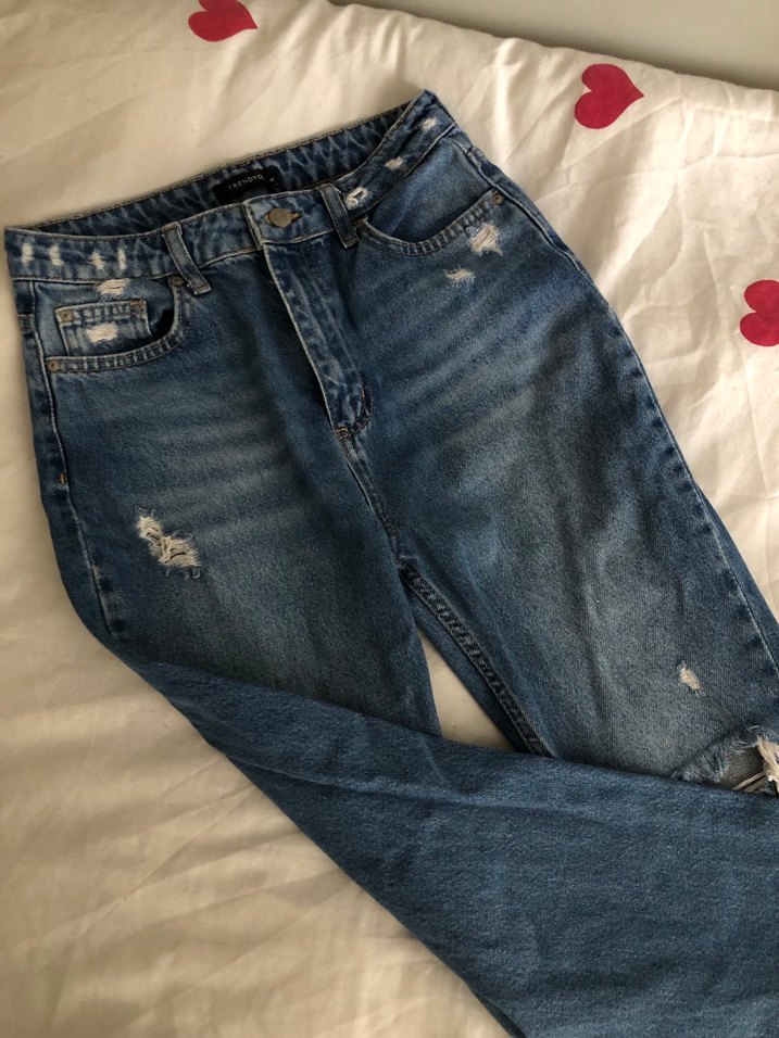 Gevşek Kesim Midi Kot Pantolon - Görsel 2