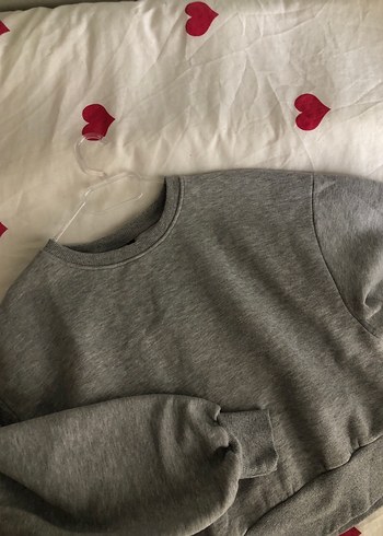 Gri Kadın Oversize Sweatshirt - Görsel 3