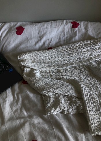 Beyaz Triko Midi Hamile Kazak - Görsel 2