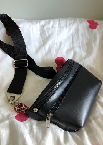 Siyah Deri Kadın Crossbody Çanta - Görsel 2