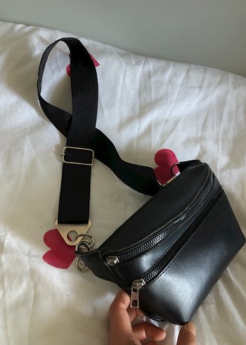 Siyah Deri Kadın Crossbody Çanta - Görsel 4