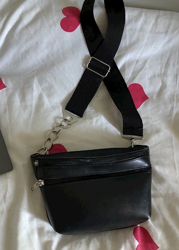 Siyah Deri Kadın Crossbody Çanta - Görsel 3