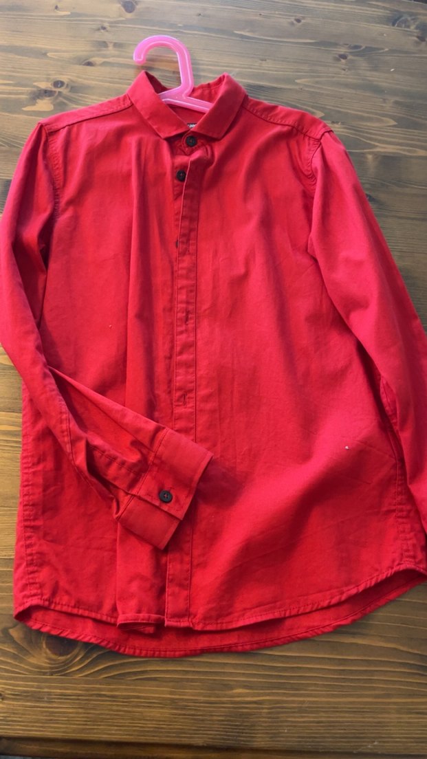 Kırmızı Erkek Gömlek - Görsel 3