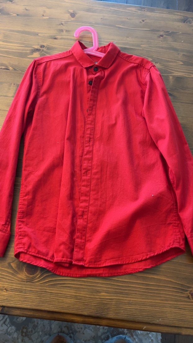 Kırmızı Erkek Gömlek - Görsel 2