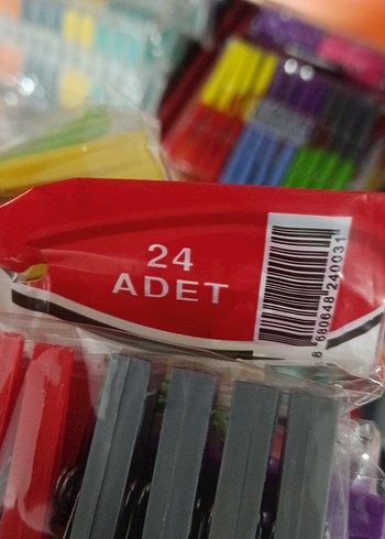 Çilek Lüks Renkli Mandal 24'lü - Görsel 2