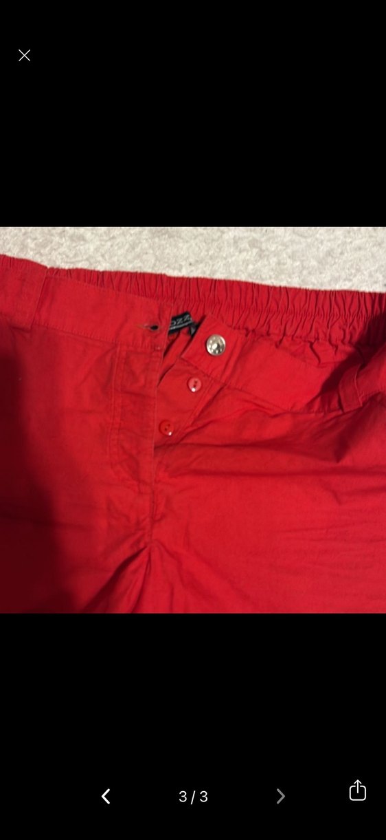 Kırmızı Kadın Bermuda Şort Rahat Kesim - Görsel 3