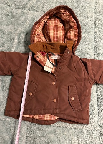 Kahverengi Kapüşonlu Kışlık Mont - Görsel 7