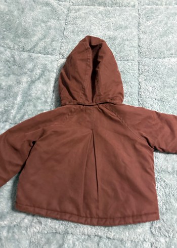 Kahverengi Kapüşonlu Kışlık Mont - Görsel 4