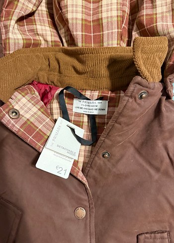 Kahverengi Kapüşonlu Kışlık Mont - Görsel 5