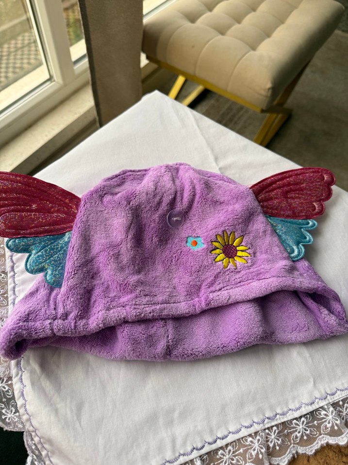 Kelebek Kanatlı Çocuk Saç Havlusu - Görsel 2