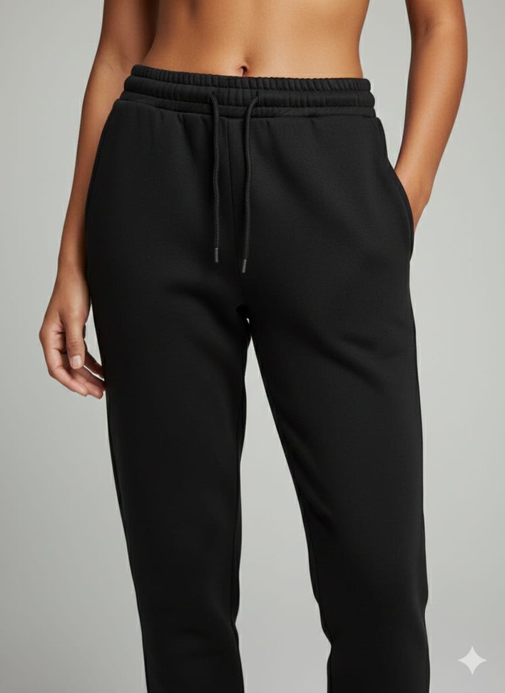 Siyah Rahat Kesim Erkek Eşofman Altı - Görsel 2