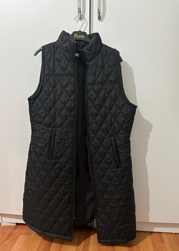 Kadın Siyah Uzun  Şişme Yelek - Görsel 2