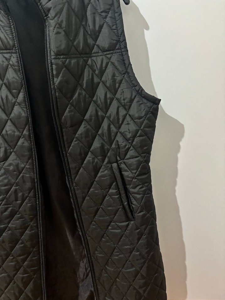 Kadın Siyah Uzun  Şişme Yelek - Görsel 4