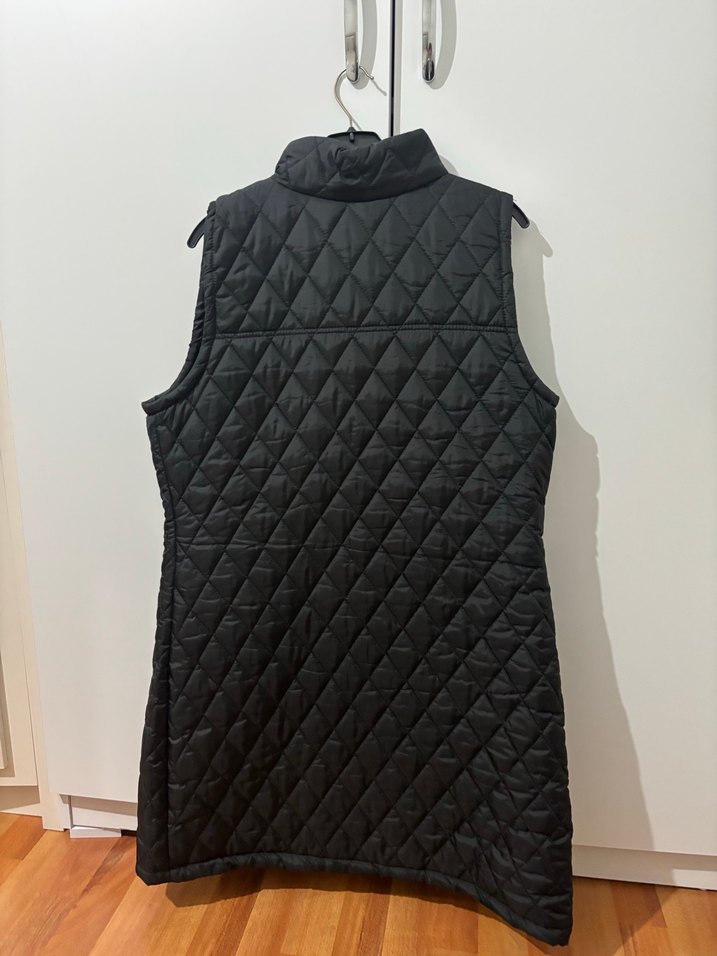 Kadın Siyah Uzun  Şişme Yelek - Görsel 3