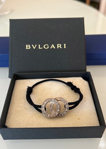 Bvlgari Siyah İnce Bileklik