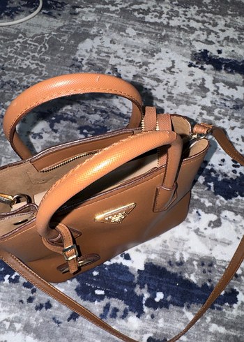 Bej Deri Prada Kadın Çanta - Görsel 2