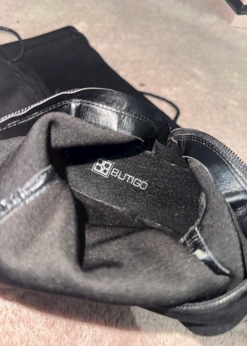 Siyah Süet Diz Boyu Fermuarlı Çizme - Görsel 4