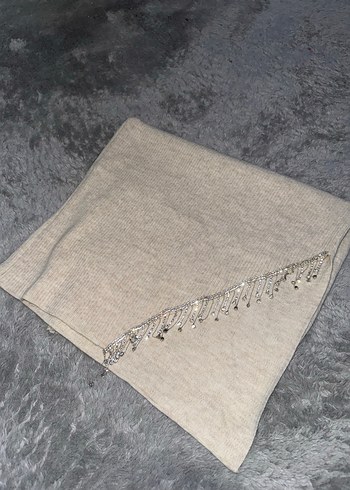 Triko taşlı Uzun Kadın Etek - Görsel 5