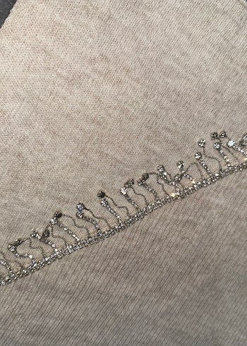 Triko taşlı Uzun Kadın Etek - Görsel 8