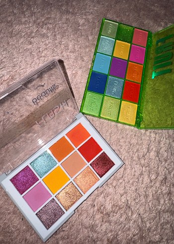 2 Canlı Renkli Far Paleti + 2 ruj hediye - Görsel 3