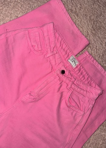 Pembe Rahat Kesim Kadın Jean - Görsel 3