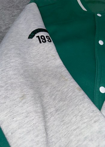 Erkek Yeşil Gri Düğmeli kolej ceketi - Görsel 4