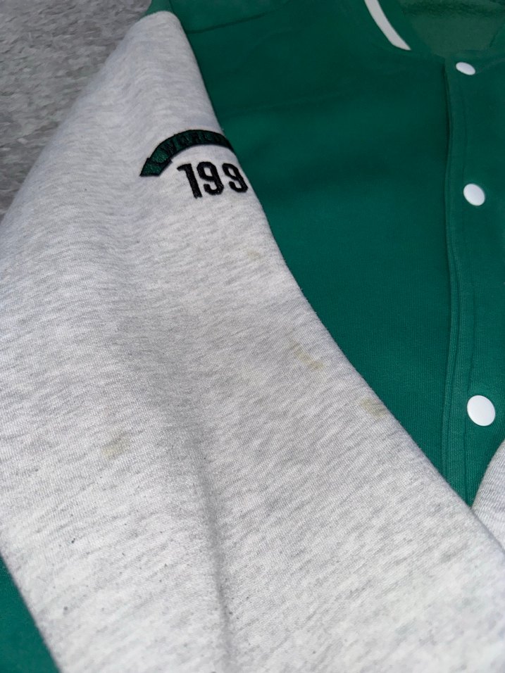 Erkek Yeşil Gri Düğmeli kolej ceketi - Görsel 4