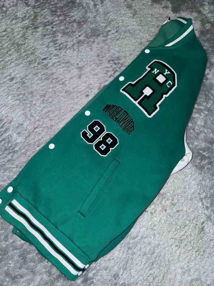 Erkek Yeşil Gri Düğmeli kolej ceketi - Görsel 2