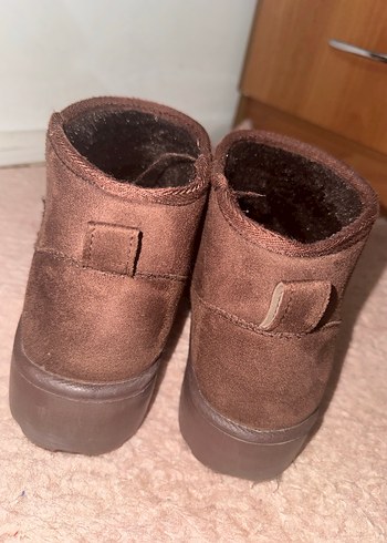 Kahverengi Süet Kürklü Kadın Dolgu Topuk Bot - Görsel 2