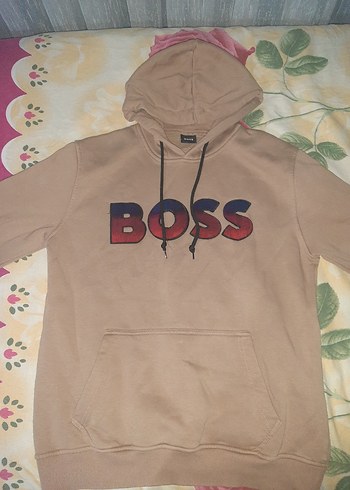 (Premium) Boss Marka ithal nakışlı bej rengi sweat - Görsel 2