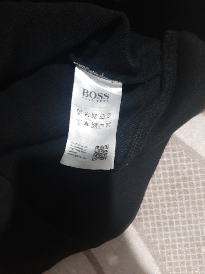 BOSS Baskılı Orjinal Siyah Erkek Sweatshirt - Görsel 4