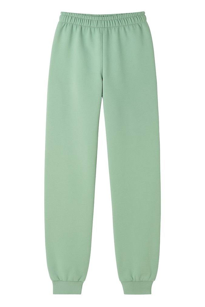 Unisex Açık Yeşil Kışlık (3 iplik) Pamuklu Eşofman Altı - Görsel 3