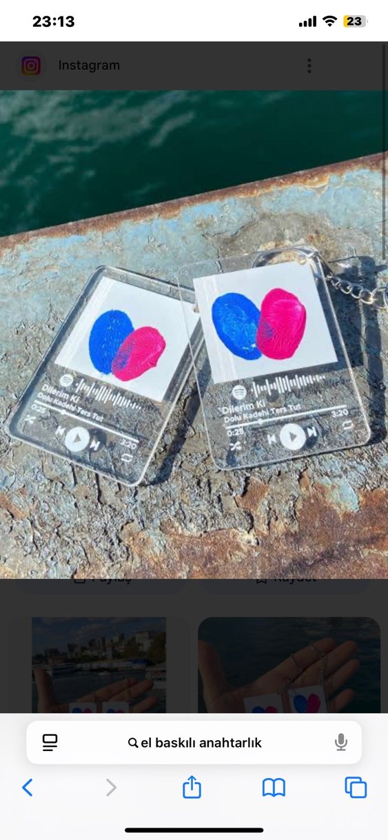 Renkli Baskılı Minimalist Anahtarlık - Görsel 2