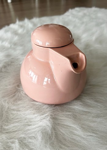 Pastel Pembe porselen Demlik - Görsel 2