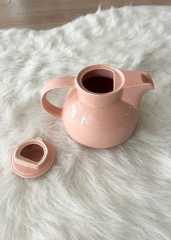 Pastel Pembe porselen Demlik - Görsel 3