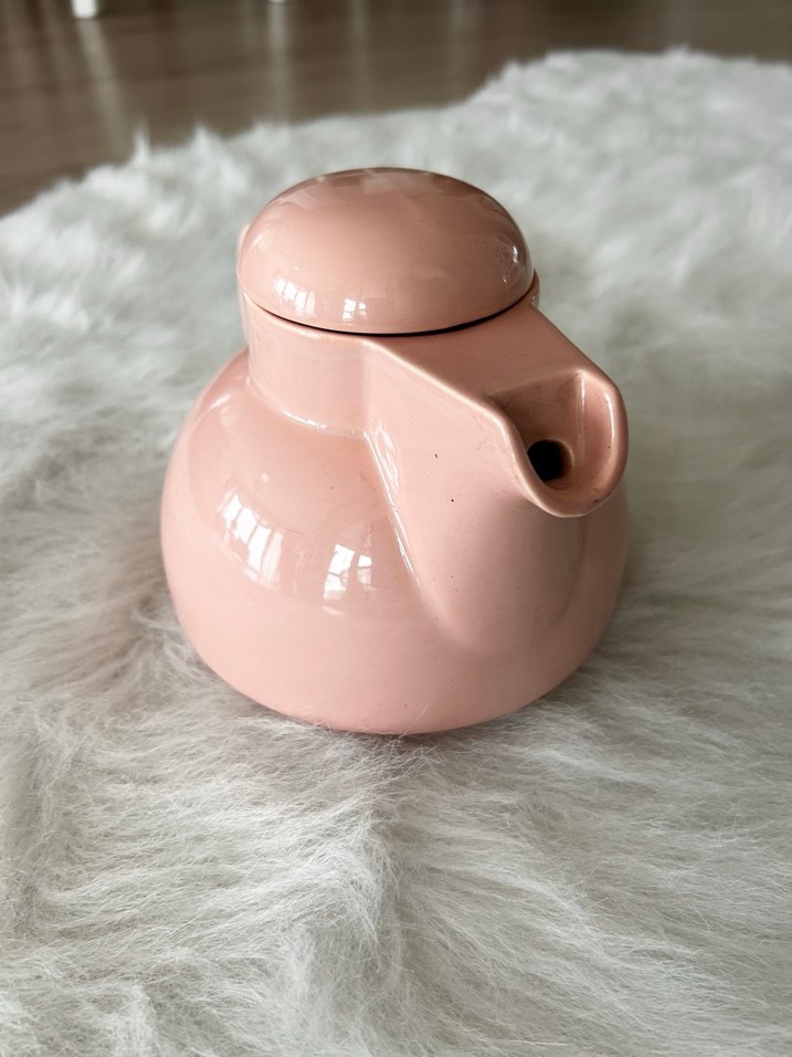 Pastel Pembe porselen Demlik - Görsel 2