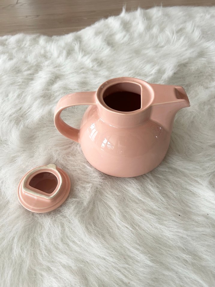 Pastel Pembe porselen Demlik - Görsel 3