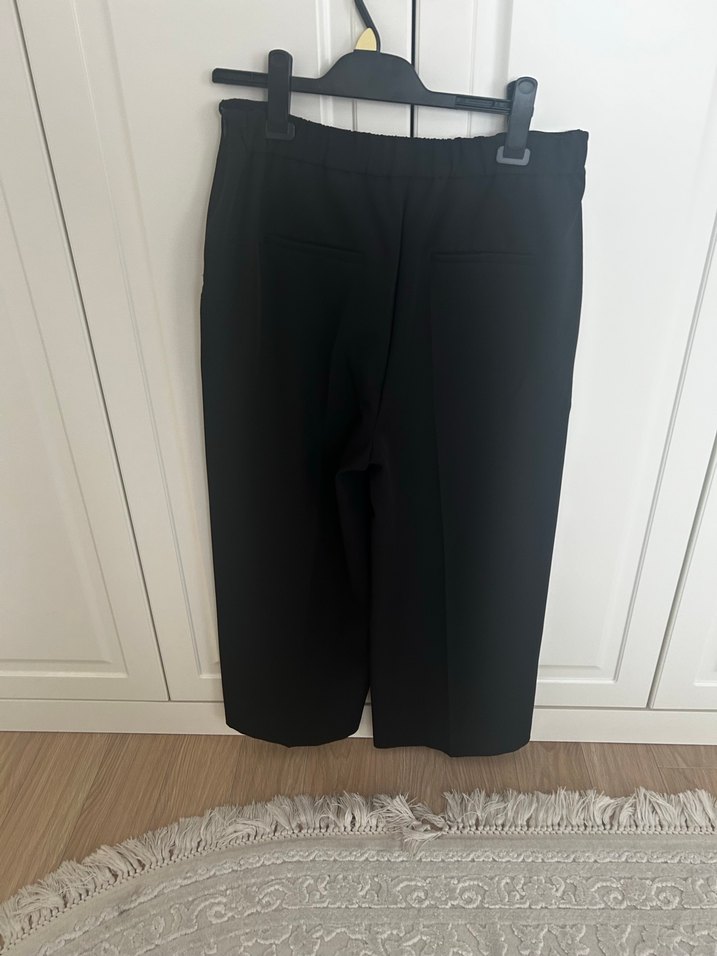 Ekol Kadın Siyah Bol Kesim Midi Kumaş Pantolon 44 beden - Görsel 5