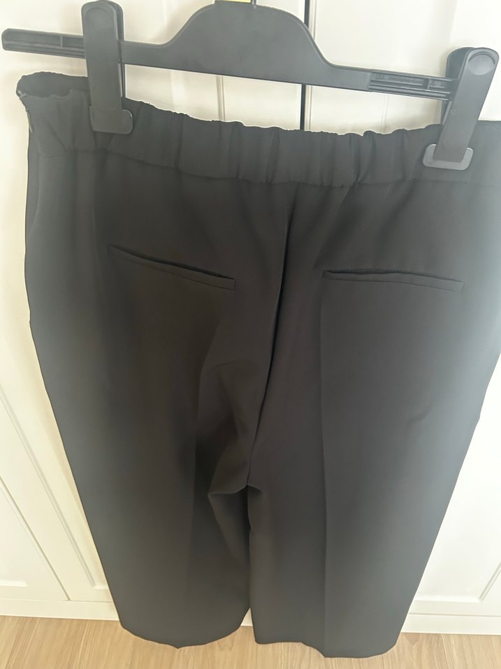 Ekol Kadın Siyah Bol Kesim Midi Kumaş Pantolon 44 beden - Görsel 4