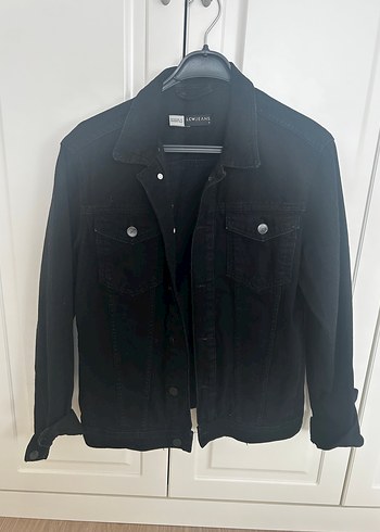 Erkek siyah  Denim  kot Ceket small - Görsel 3