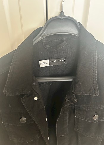 Erkek siyah  Denim  kot Ceket small - Görsel 2