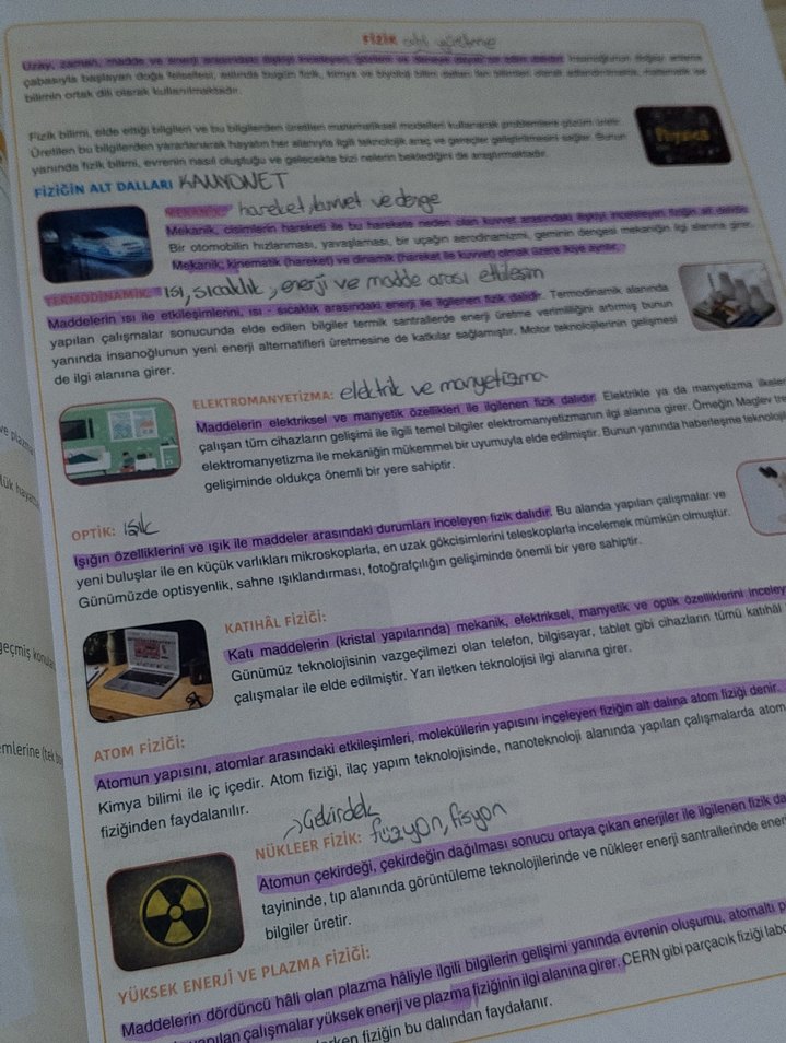 YKS TYT Benim Hocam Fizik Ders Notları Barış Akıncıoğlu - Görsel 2
