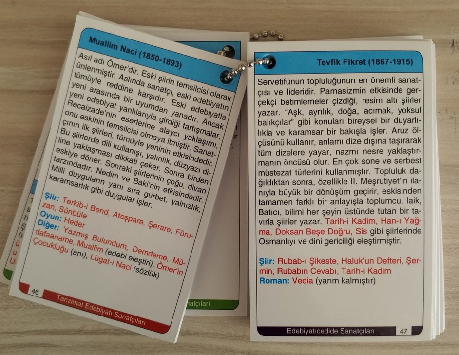 Türk Edebiyatında Şairler ve Yazarlar Kartları - Görsel 4