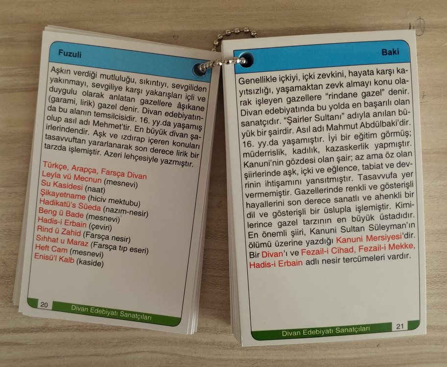 Türk Edebiyatında Şairler ve Yazarlar Kartları - Görsel 3