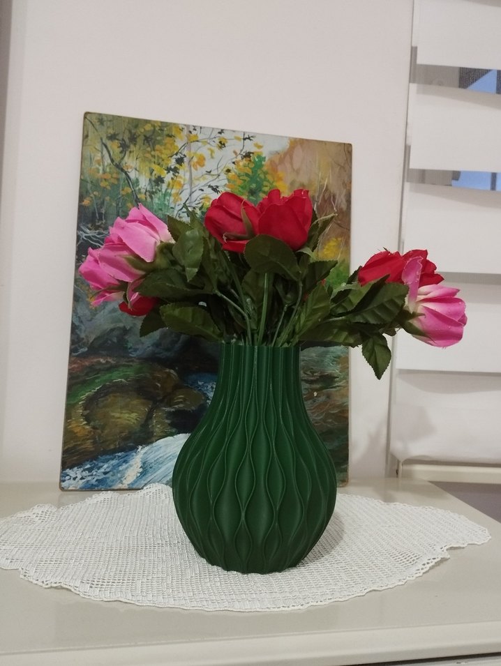 3D Baskı Desenli Vazo - Görsel 3