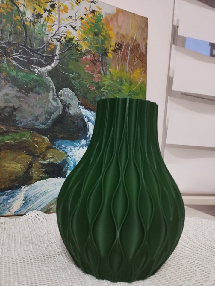 3D Baskı Desenli Vazo - Görsel 2